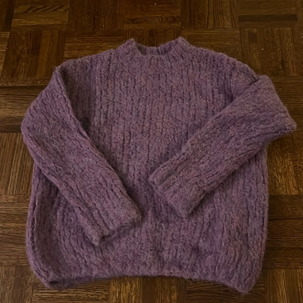 &Other Stories purple crewneck sweater